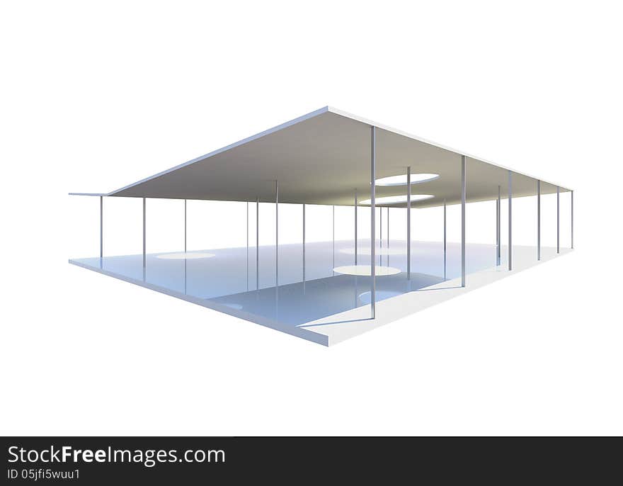 Open space, Conceptual modern building