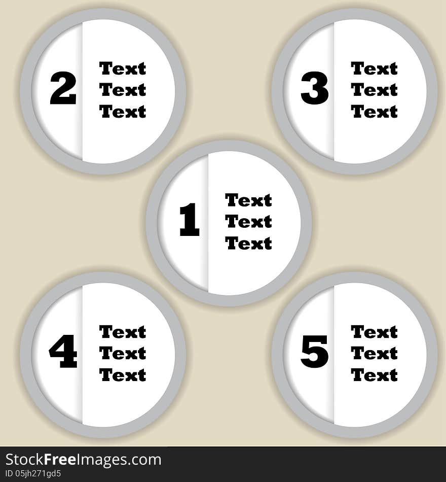 Vector abstract volumetric round infographic