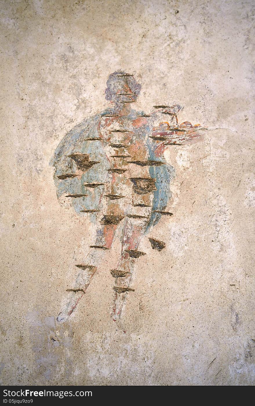 Stabiae. Damaged Fresco At Villa Arianna