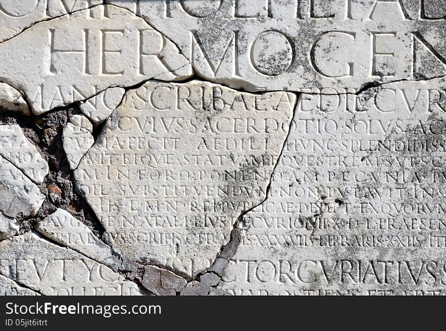 Ostia Antica, Carved Roman Type