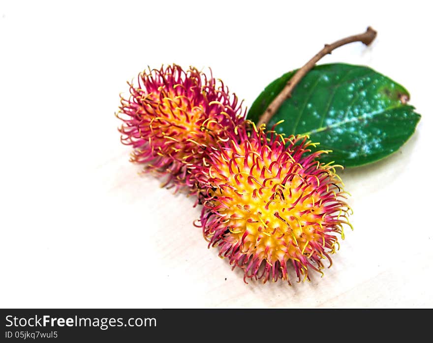 Rambutan color red in jantaburi Thailand