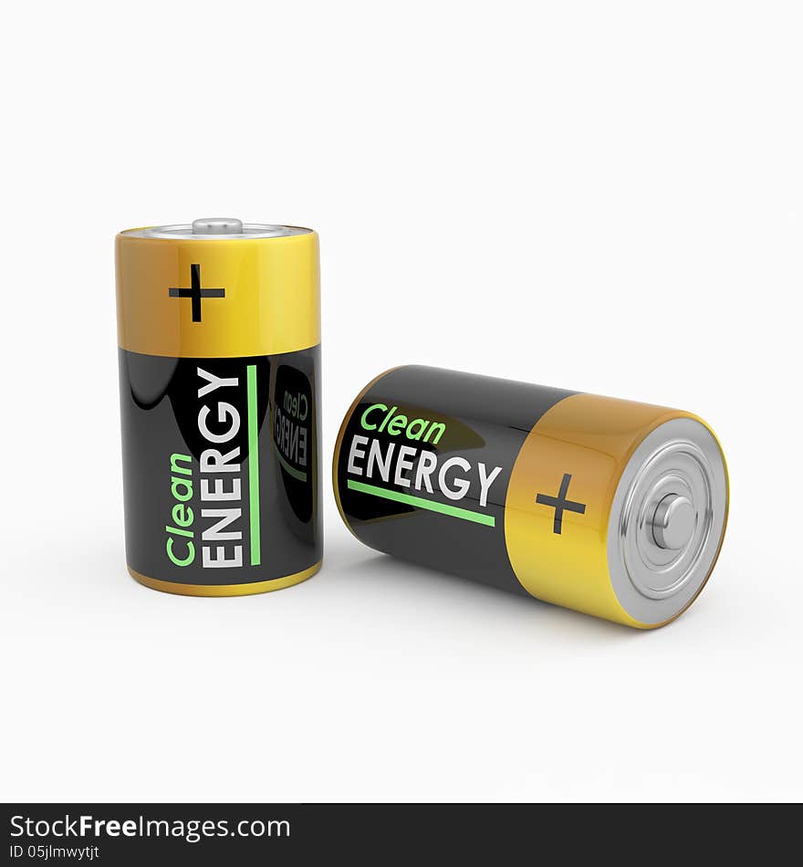 Clean Energy concept Batteries. Clean Energy concept Batteries