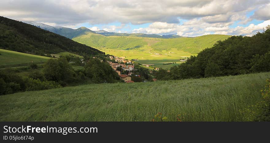 Annifo village in the umbria region - Italy. Annifo village in the umbria region - Italy