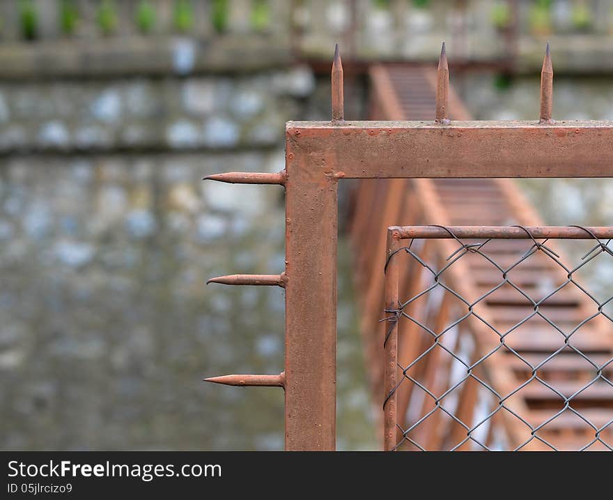 Rusty fence