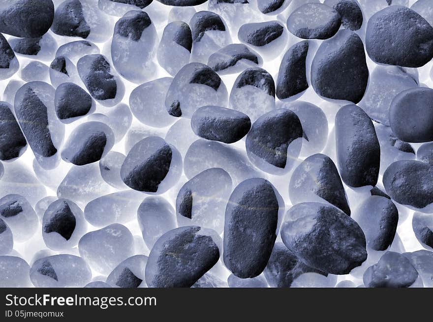 Background of stones floating in space