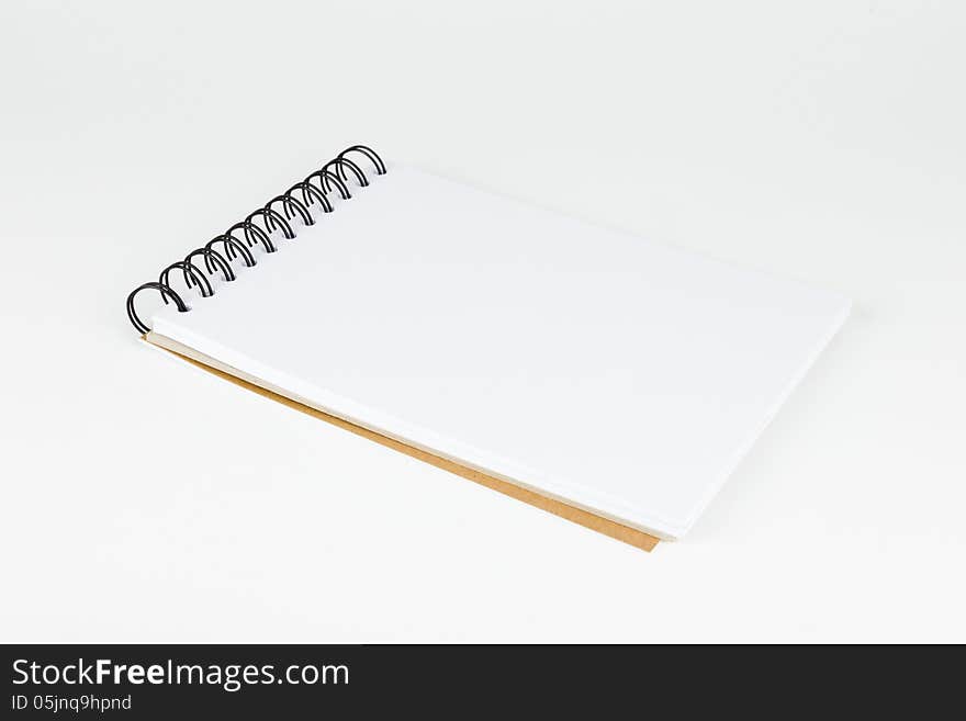 Notebook On White Blackground