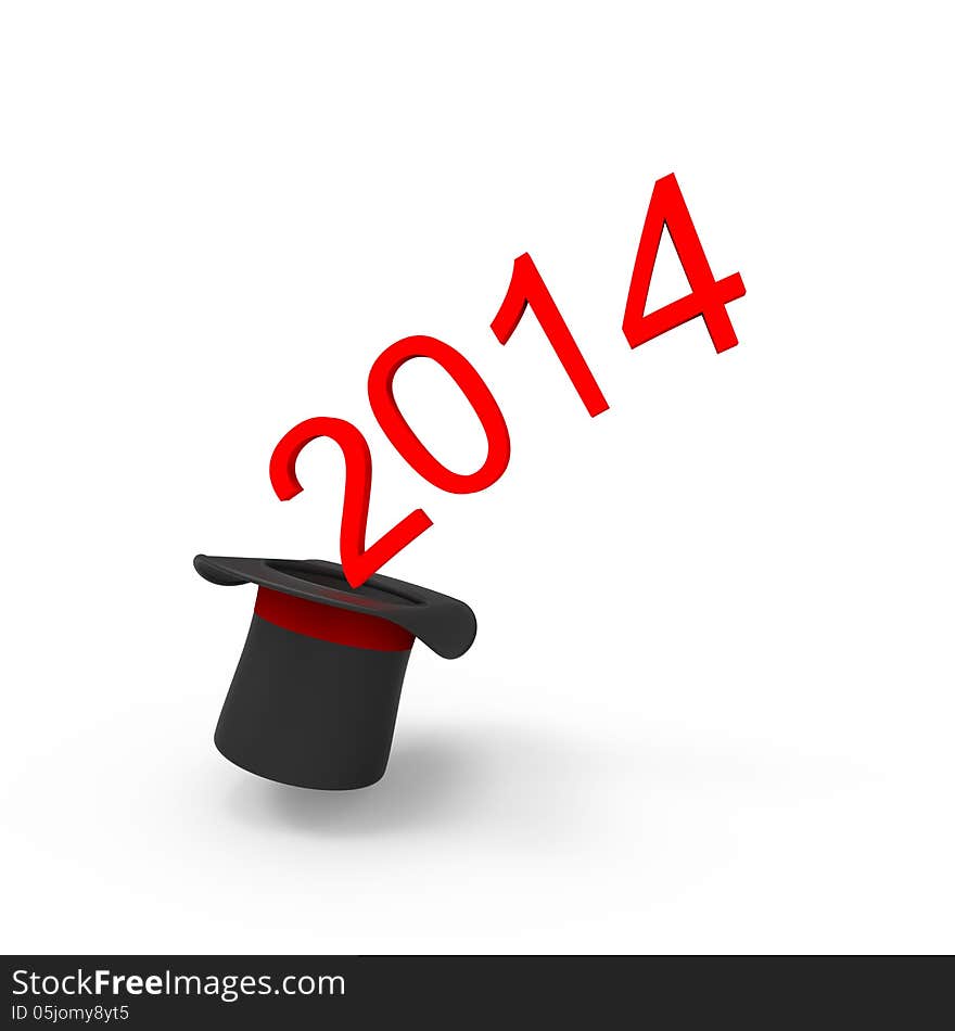 New year 2014 on white background. New year 2014 on white background.