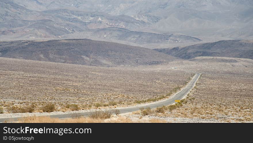 American road in Death Valley