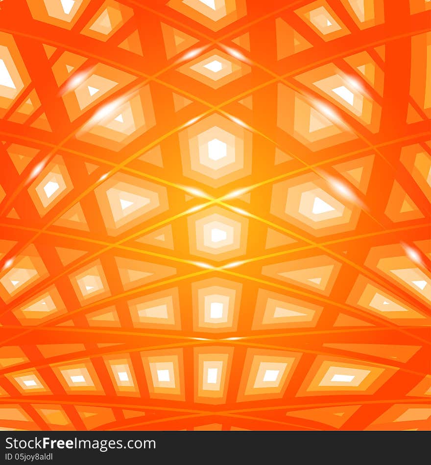 Lines orange color and light in spase. Lines orange color and light in spase