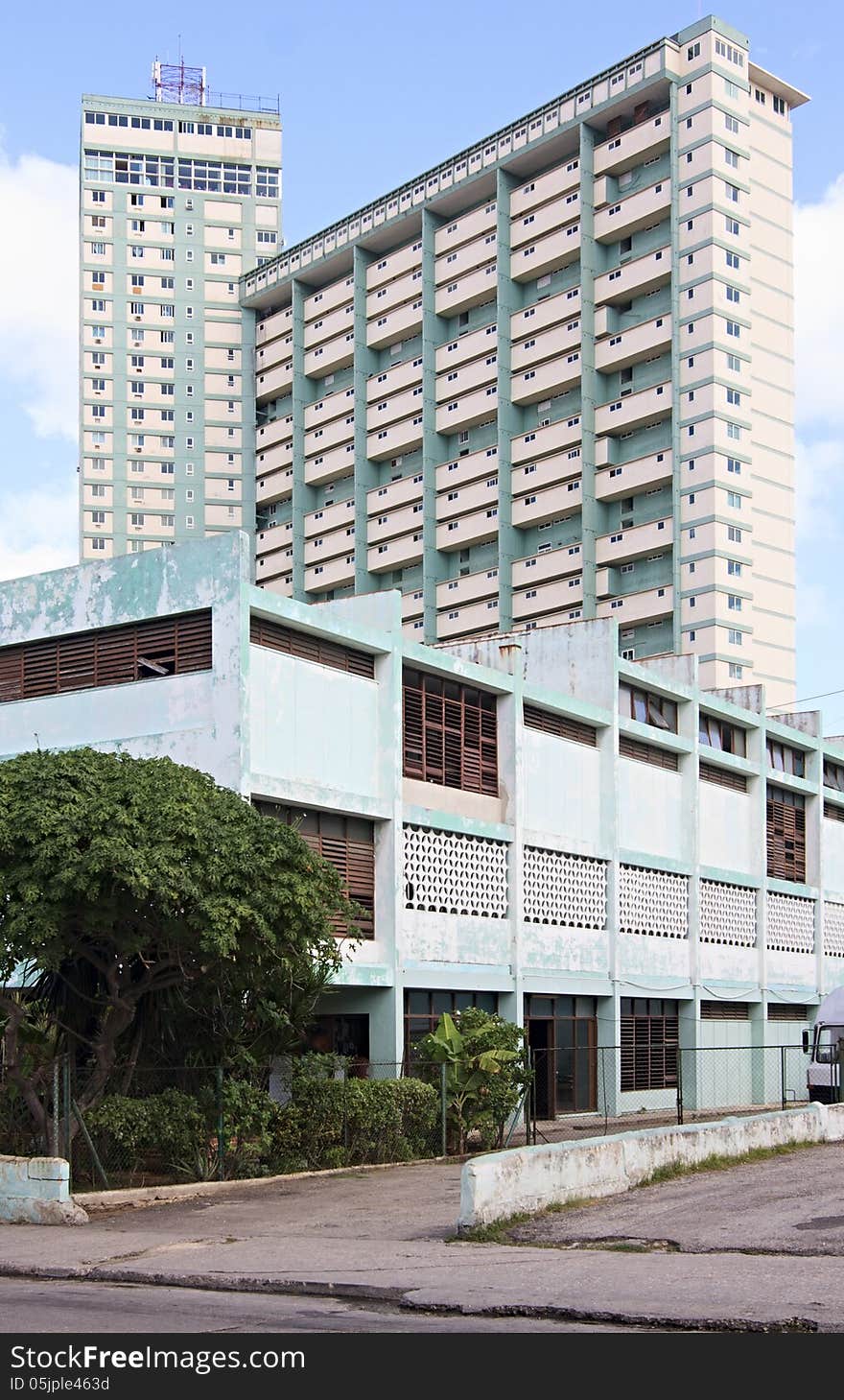 Architecture in Vedado district of Havana. Cuba.