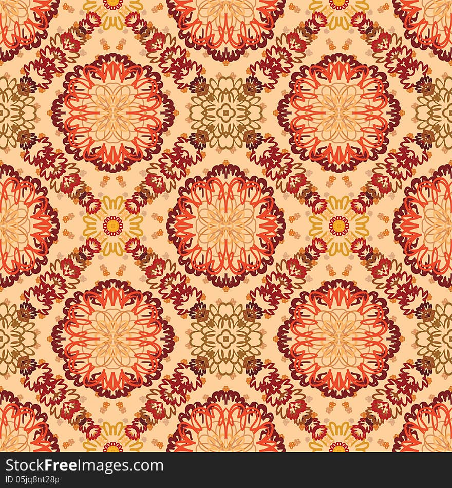 Light Background Vintage  Flowers Seamless