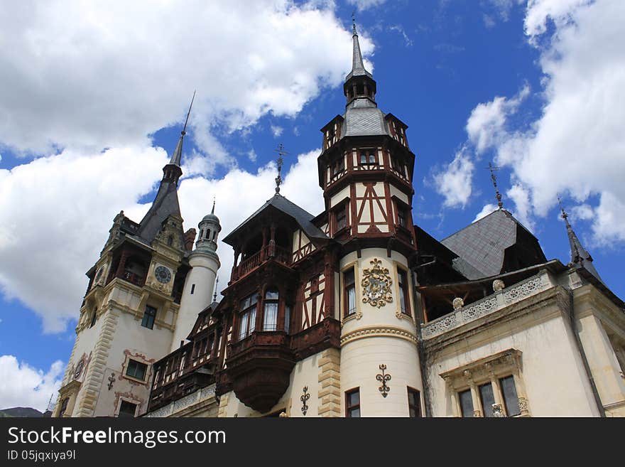 Peles palace in Sinaia, Romania. Peles palace in Sinaia, Romania