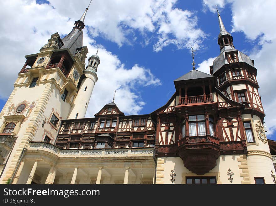 Peles palace in Sinaia, Romania. Peles palace in Sinaia, Romania