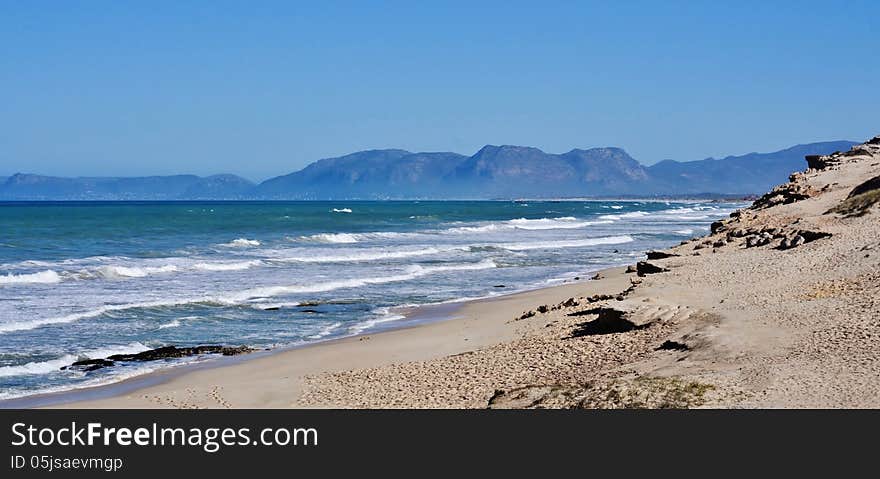 Dune Landscape at False Bay in Muizenberg South Africa