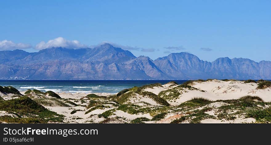 Dune Landscape at False Bay in Muizenberg South Africa