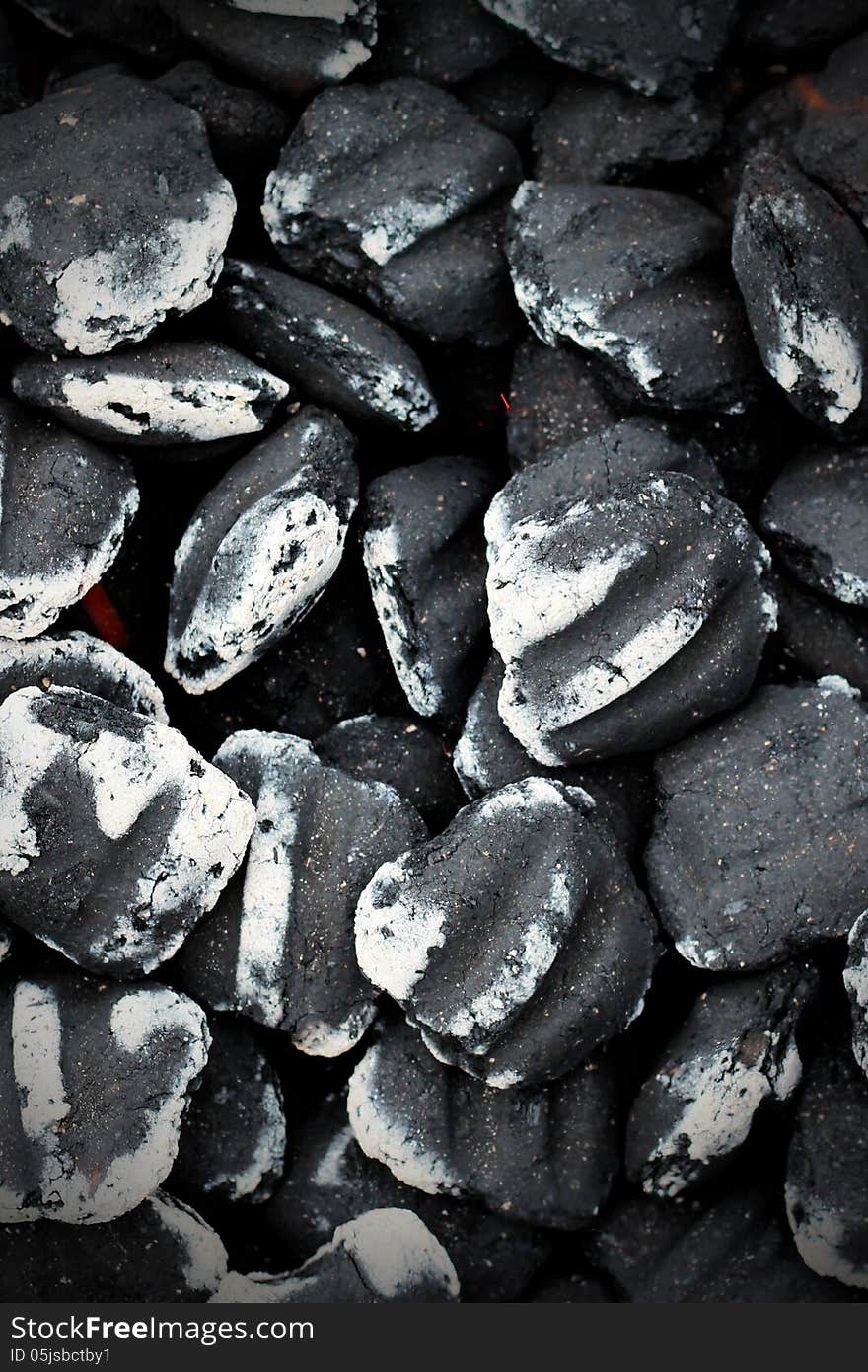 Burning Charcoal BBQ Fire Texture