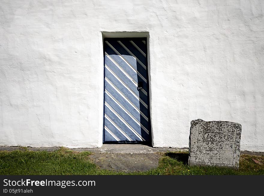 Old Church In Sweden Door