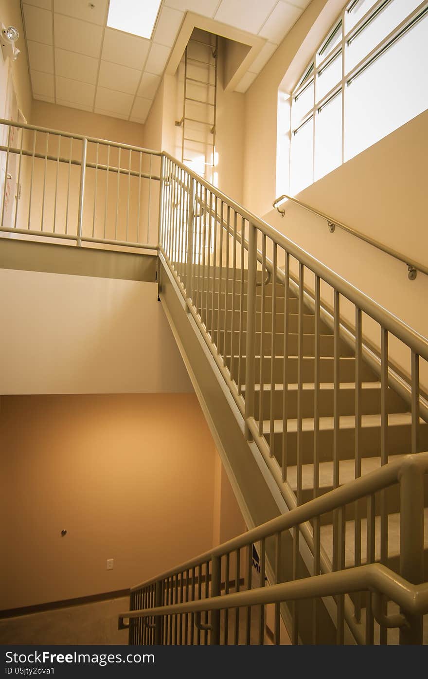 Stairwell And Emergency Exit In Building