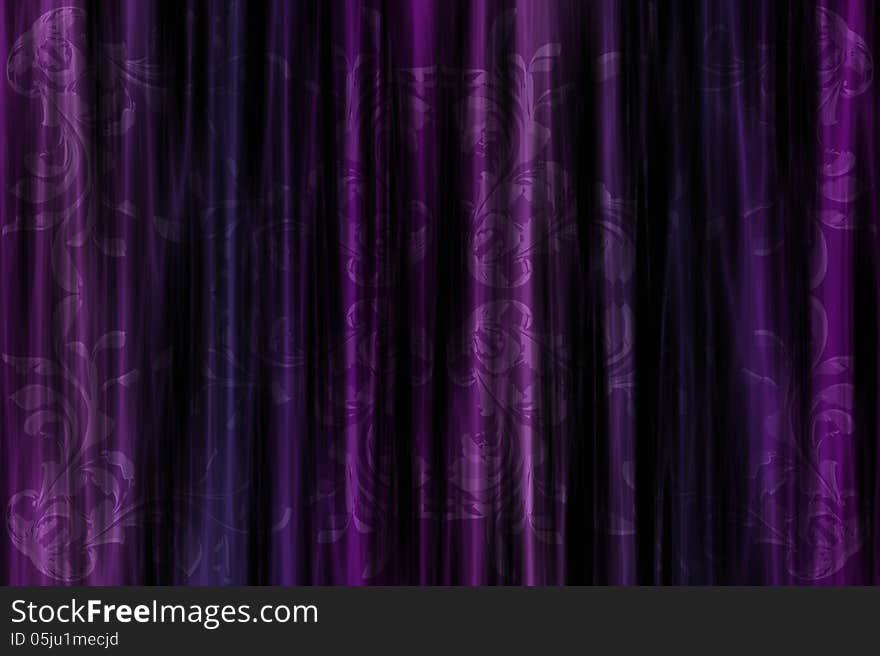 Violet curtains