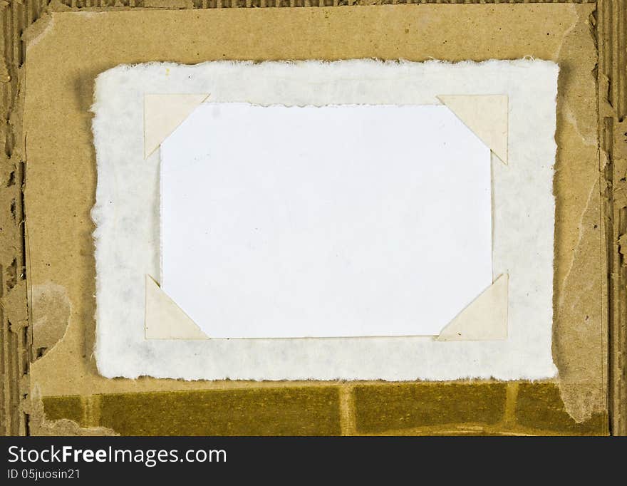 Mulberry paper. Picture frame on old Cardboard Scrap. Background for your text. Mulberry paper. Picture frame on old Cardboard Scrap. Background for your text.