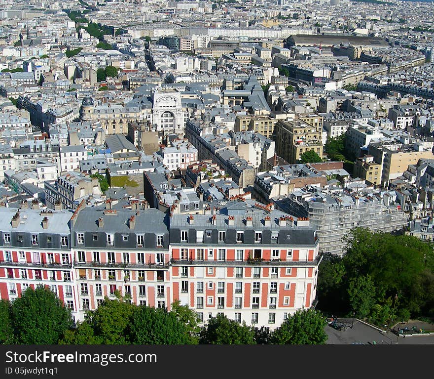 Aerial view of Paris