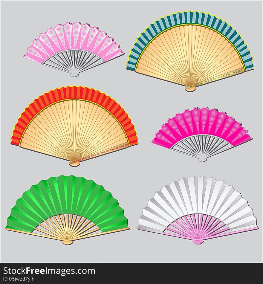 Colored fan