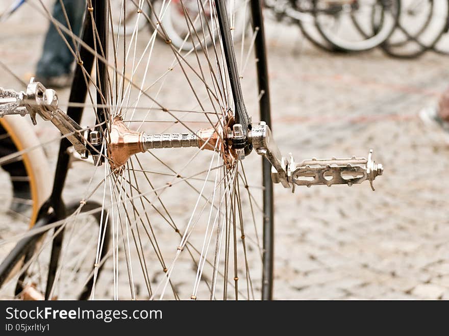 Old velocipede treadle czech republic. Old velocipede treadle czech republic