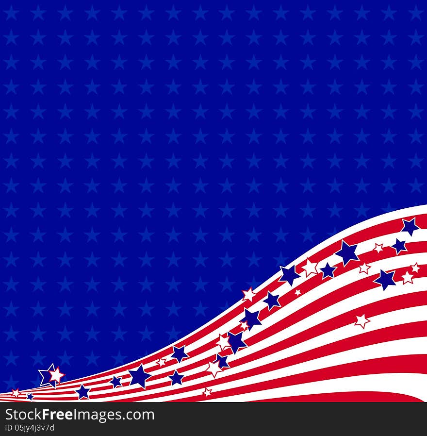 American patriotic flowing background, Independance day. American patriotic flowing background, Independance day.