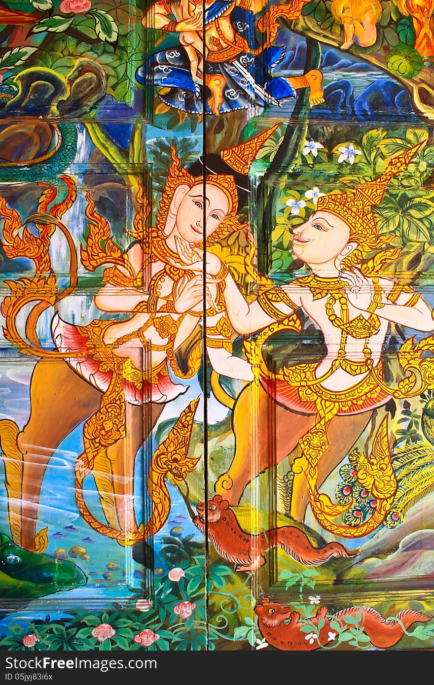 Thai style painting art