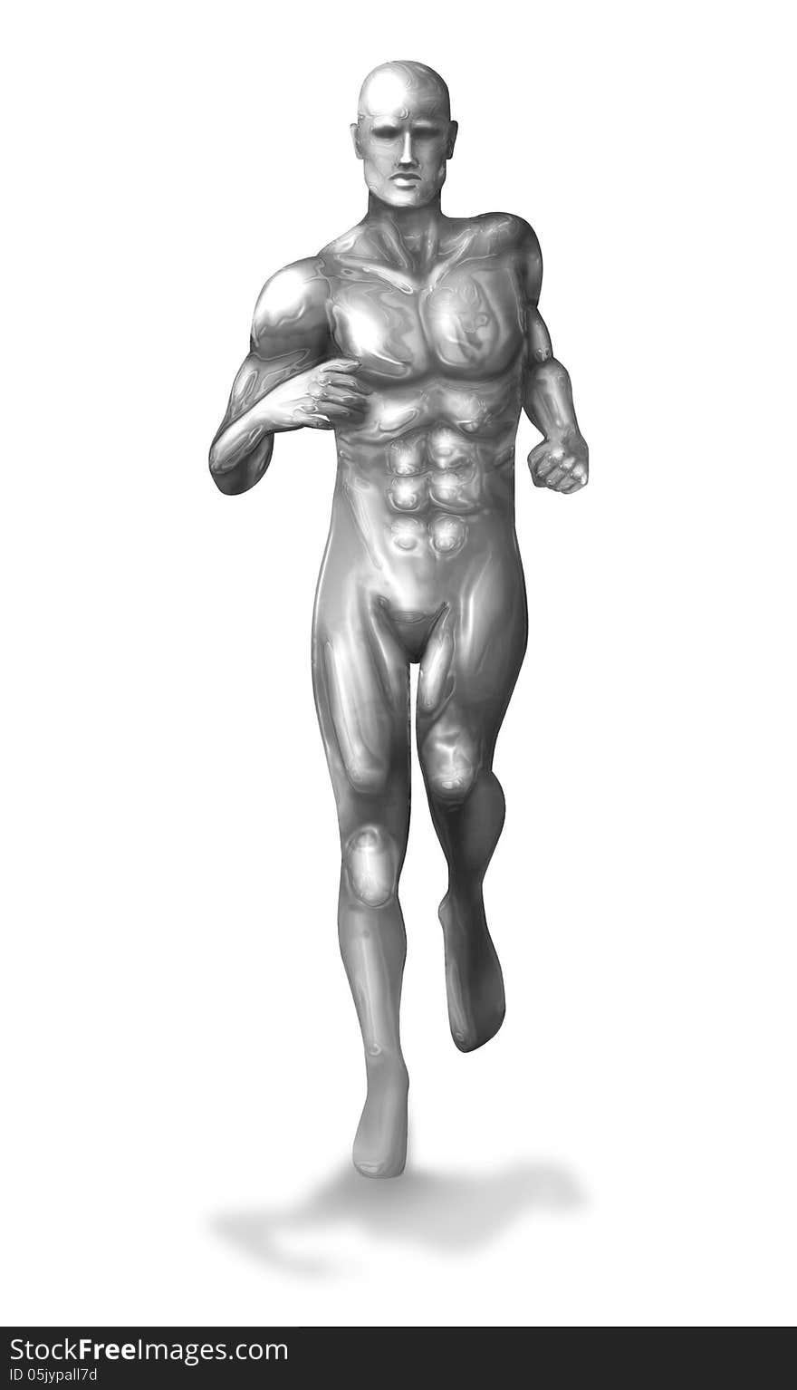 A Chrome man in running pose