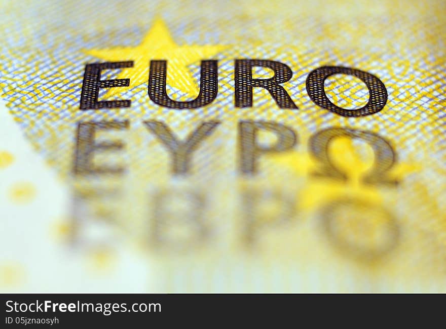 Euro banknote detail