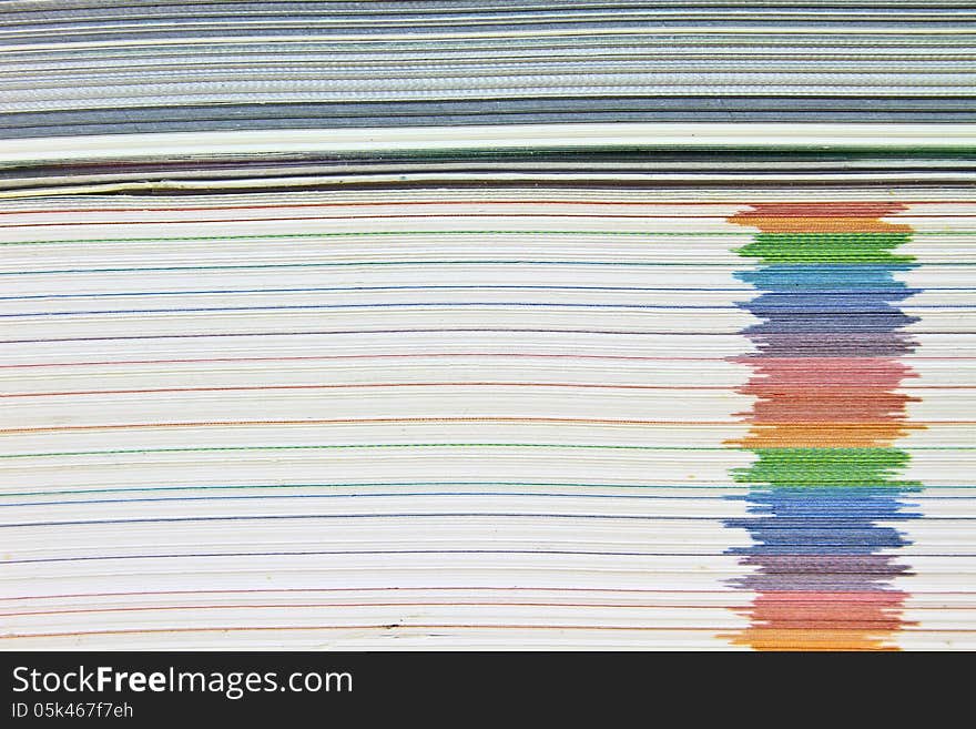 Books on desk