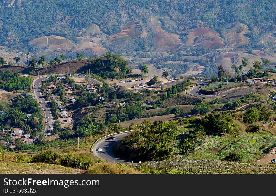 Road on hill