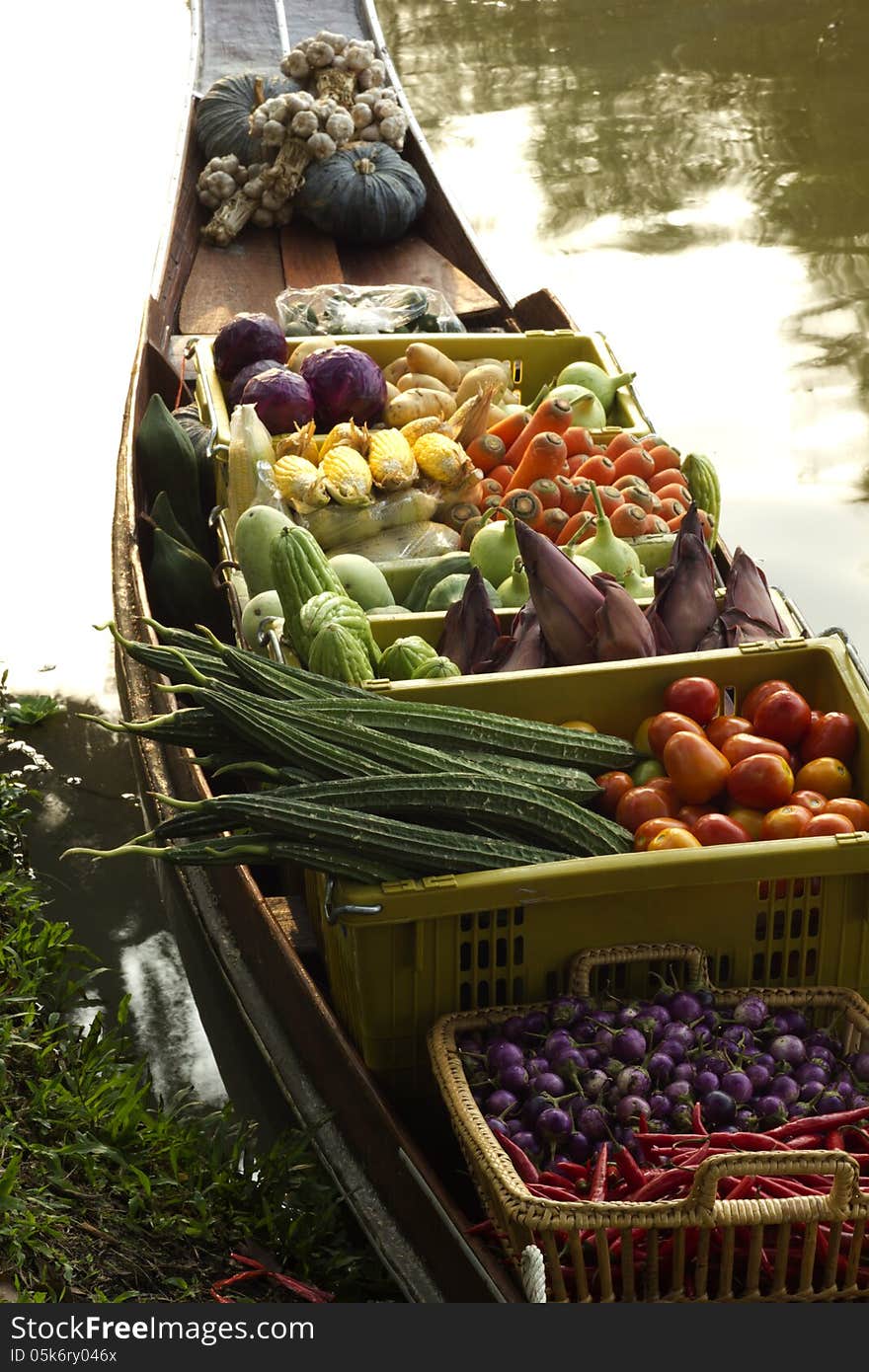 Boats Selling Fruit.