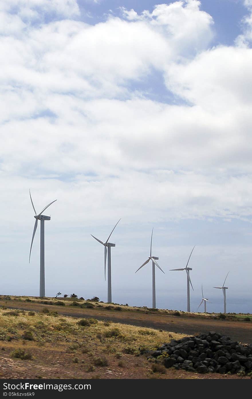 Wind mills on Lanzarote