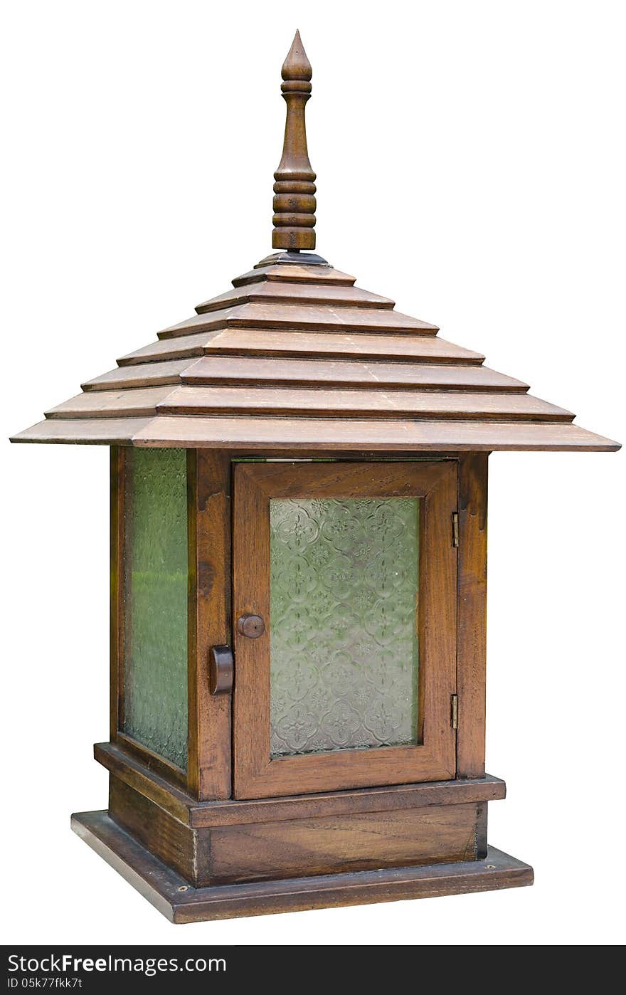 Classic outdoor Lamp with Shade; isolated, path included. Classic outdoor Lamp with Shade; isolated, path included