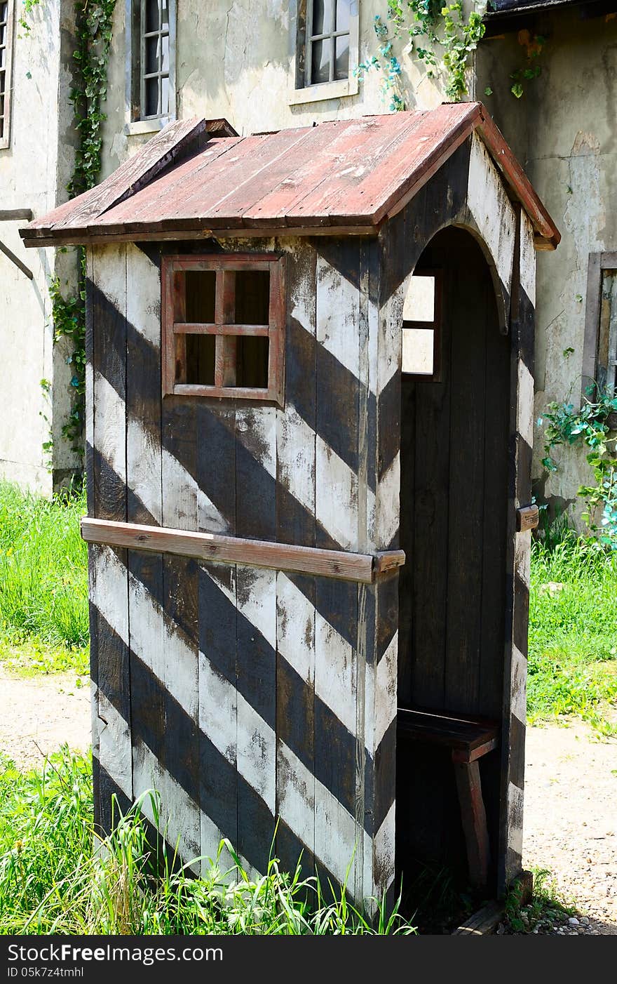 Sentry box, reconstruction of the box of the XVIII century. Sentry box, reconstruction of the box of the XVIII century