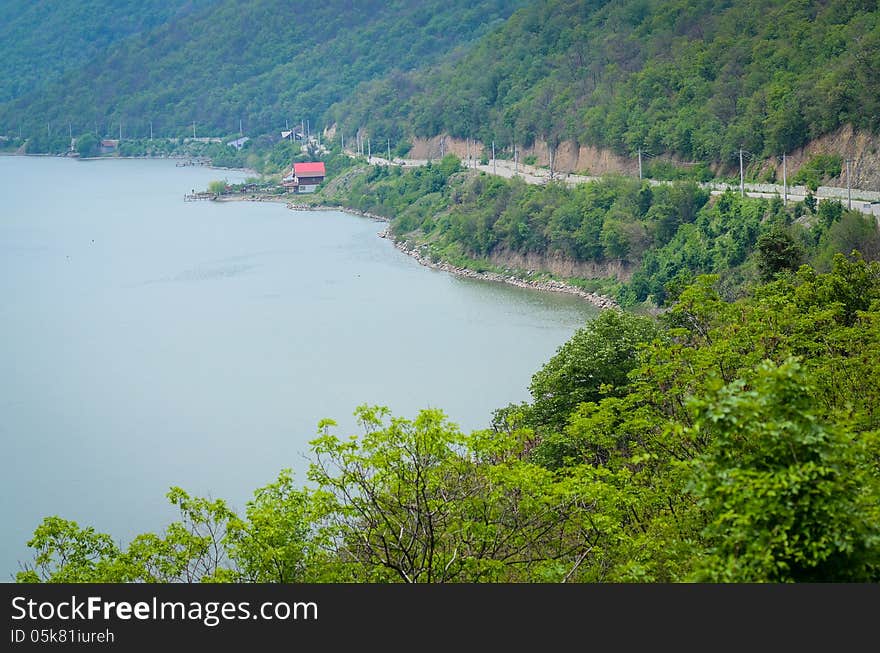 Danube shore on Romania's teritory