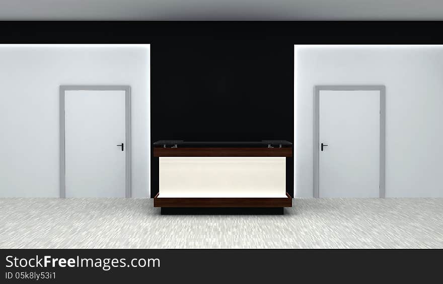 Abstract business interior reception area. Abstract business interior reception area