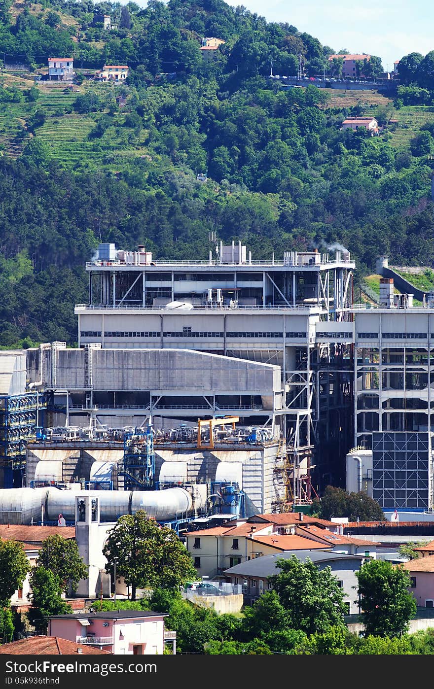 Electric power plant in la spezia, italy