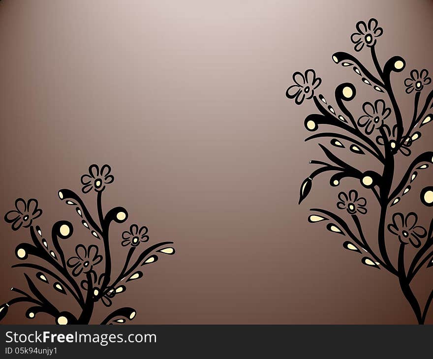 Abstract painted floral background for wallpapers. Abstract painted floral background for wallpapers