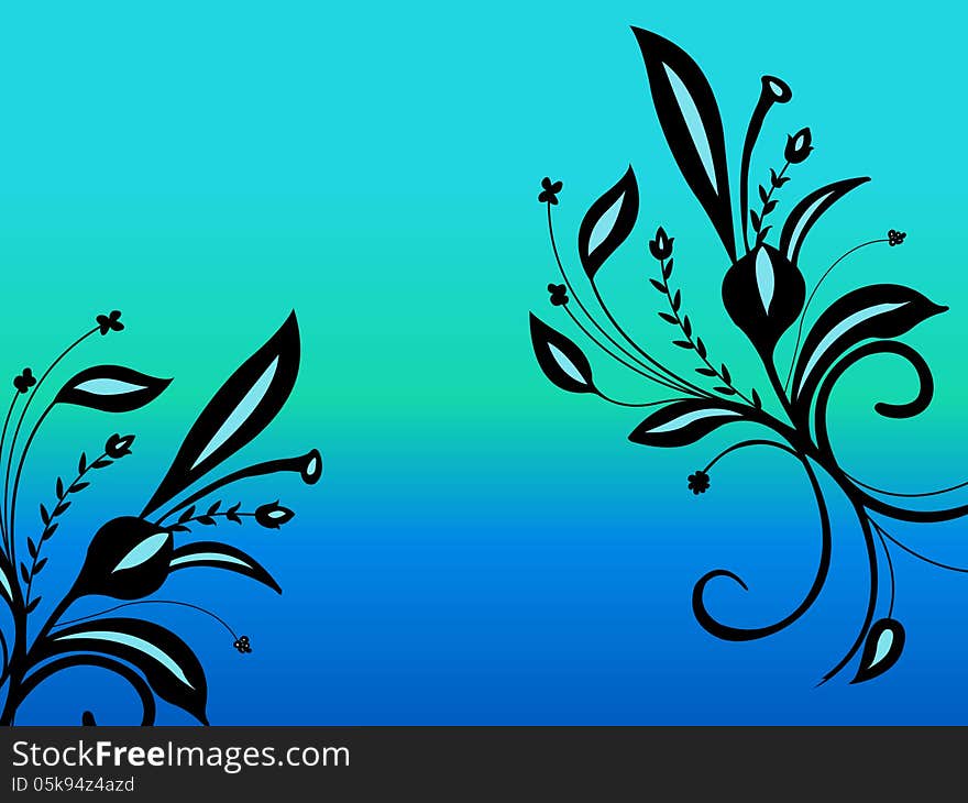 Abstract painted floral background for wallpapers. Abstract painted floral background for wallpapers