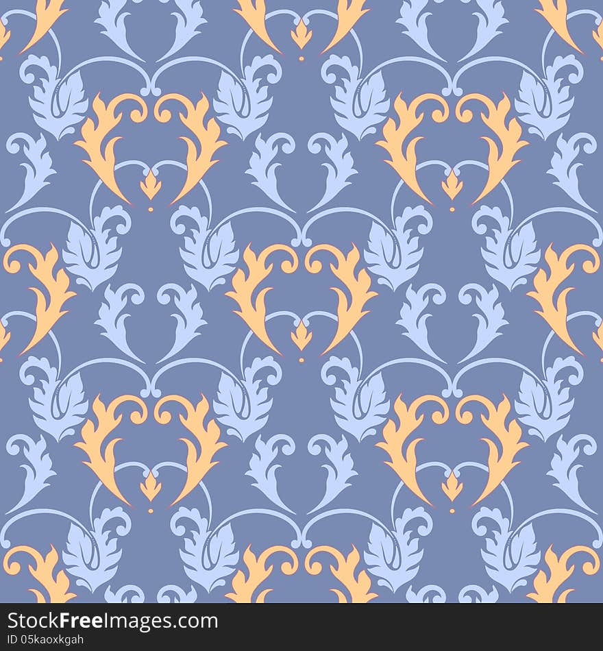 Vector illustration with seamless pattern for print. Vector illustration with seamless pattern for print.