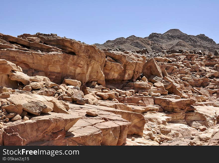 Egypt, the mountains of the Sinai desert