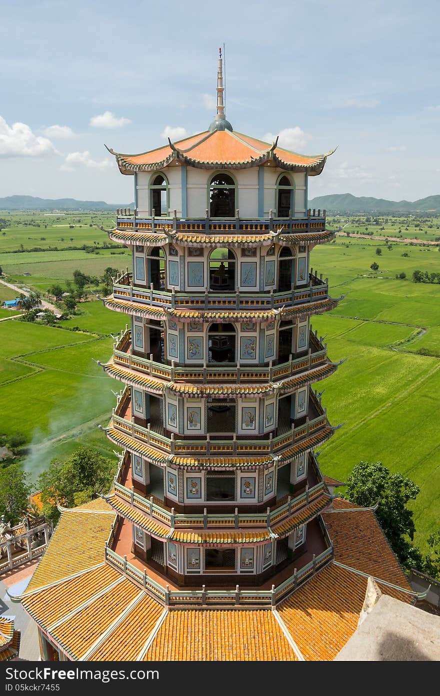 Chinese style pagoda in Thailand.