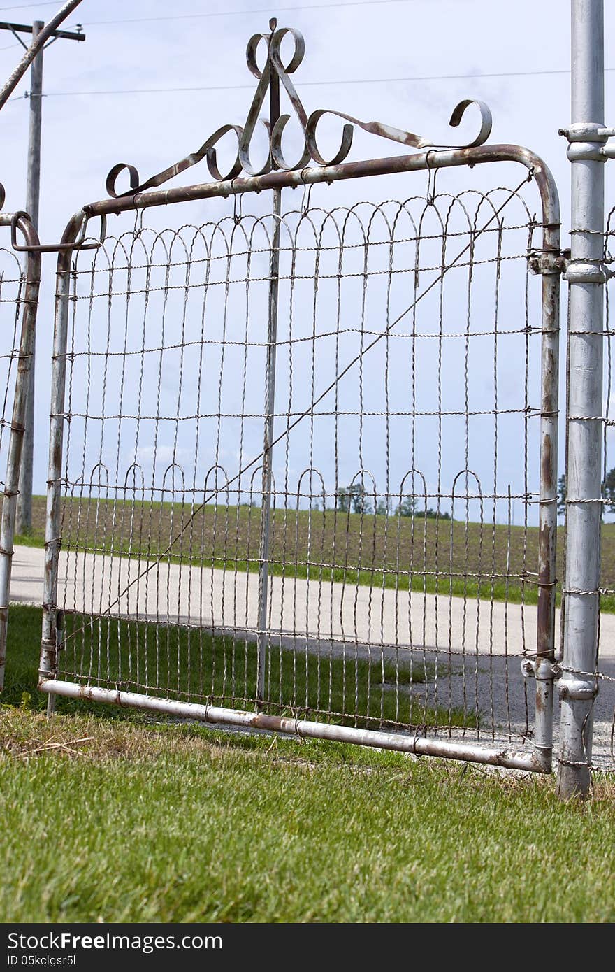 Old Metal Country Gate