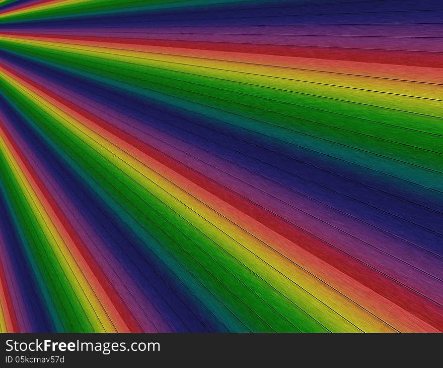 Perspective Rainbow Planks