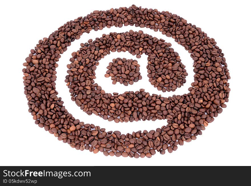 The @ Symbol Made â€‹â€‹from Coffee Beans