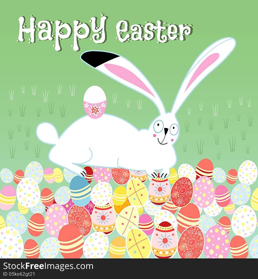 Easter Card With Rabbit