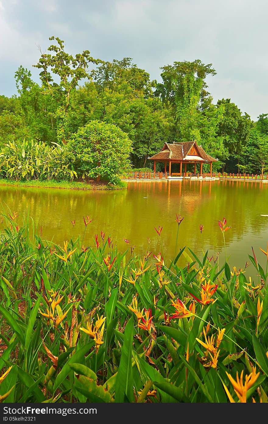 The pavilion of lakeside